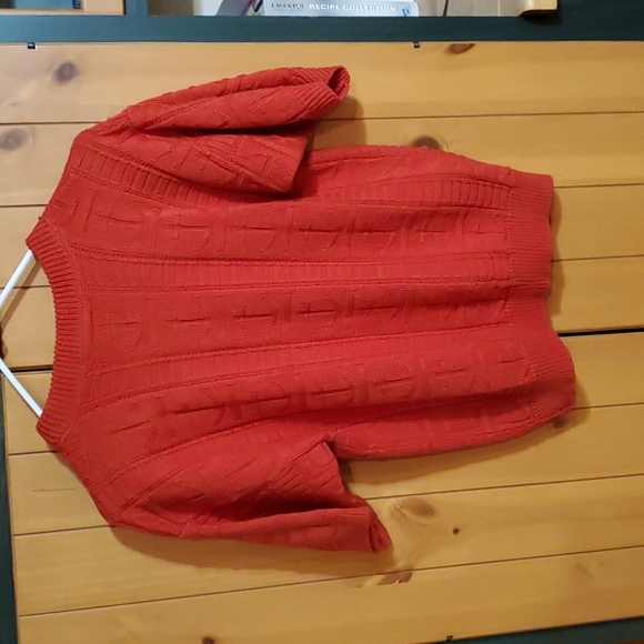 Vintage red anchor sweater blouse - Picture 5 of 5
